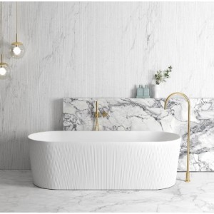 Attica Freestanding Bath Matte White 1700